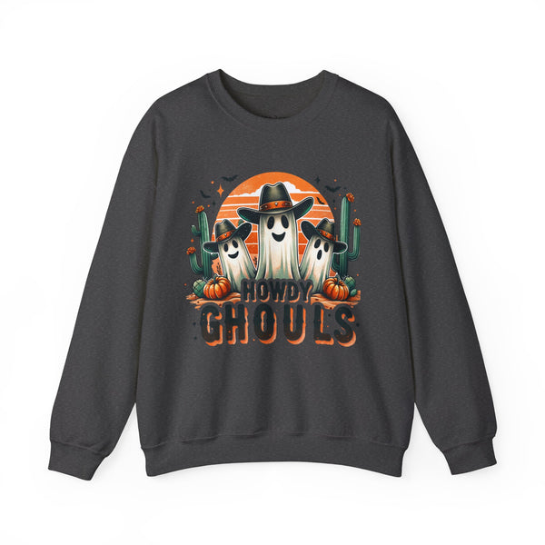 Howdy Ghouls Western Halloween Unisex Heavy Blend Crewneck Sweatshirt