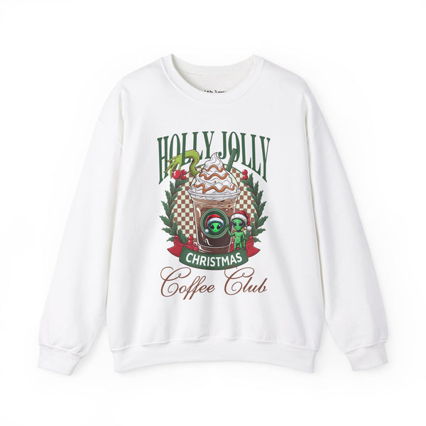 Holly Jolly Coffee Christmas Club Unisex Heavy Blend Crewneck Sweatshirt