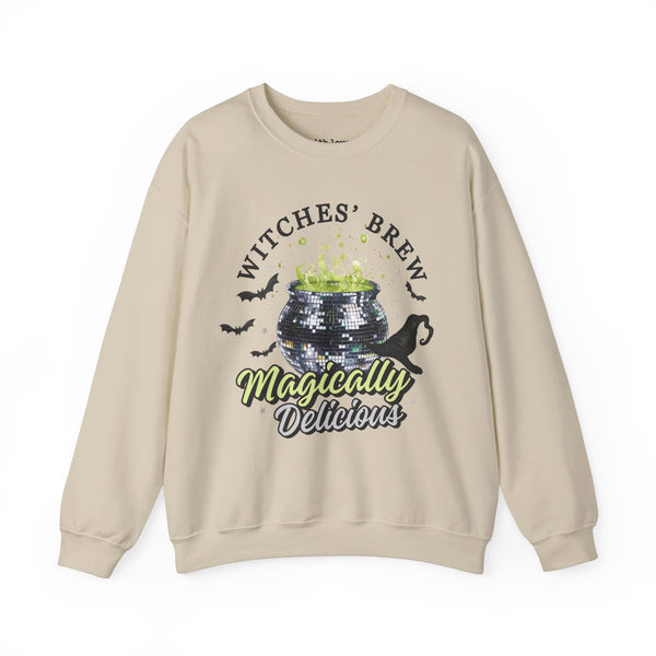 Witches' Brew Disco Cauldron Halloween Unisex Heavy Blend Crewneck Sweatshirt