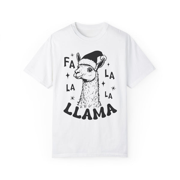 Fa La La Llama Christmas Comfort Colors Unisex Garment-Dyed T-shirt