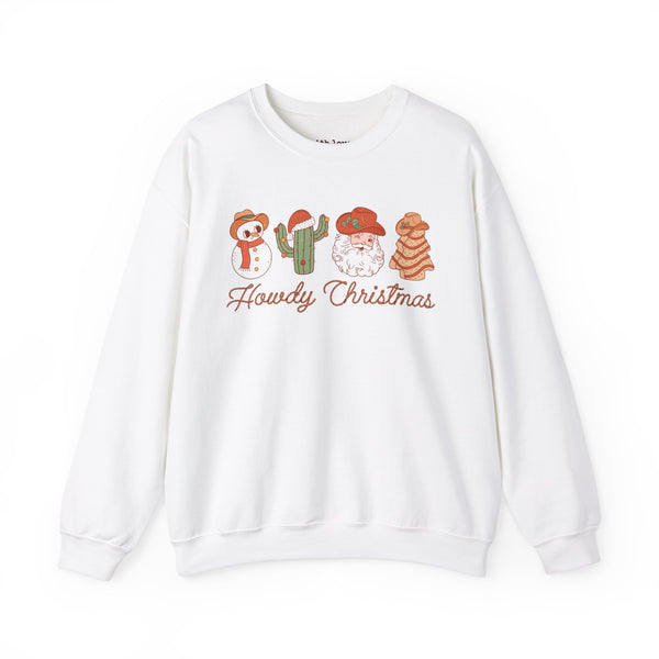 Howdy Christmas Western Cowboy Santa Unisex Heavy Blend Crewneck Sweatshirt