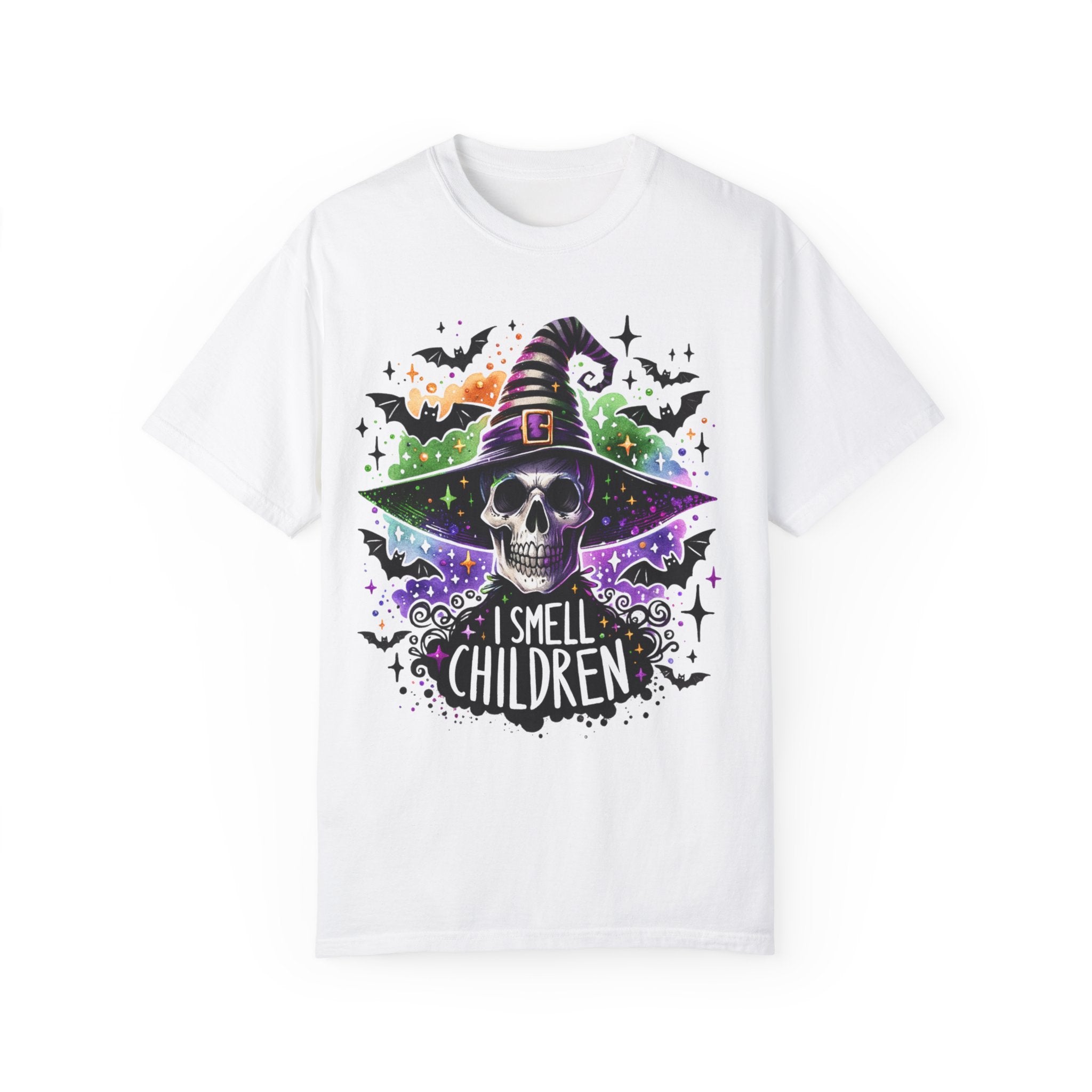 I Smell Children Hocus Pocus Skeleton Witch Comfort Colors Unisex Garment-Dyed T-shirt