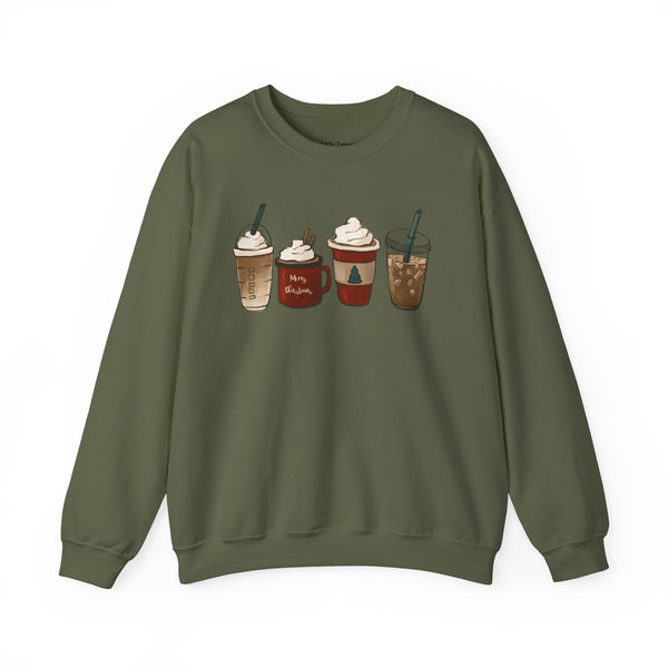 Christmas Coffees Unisex Heavy Blend Crewneck Sweatshirt