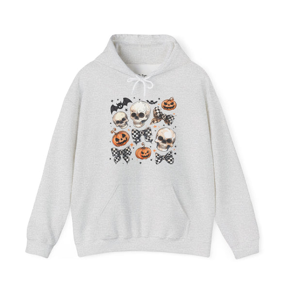 Halloween Checkered Bows Unisex Heavy Blend Hooded Sweatshirt Hoodie