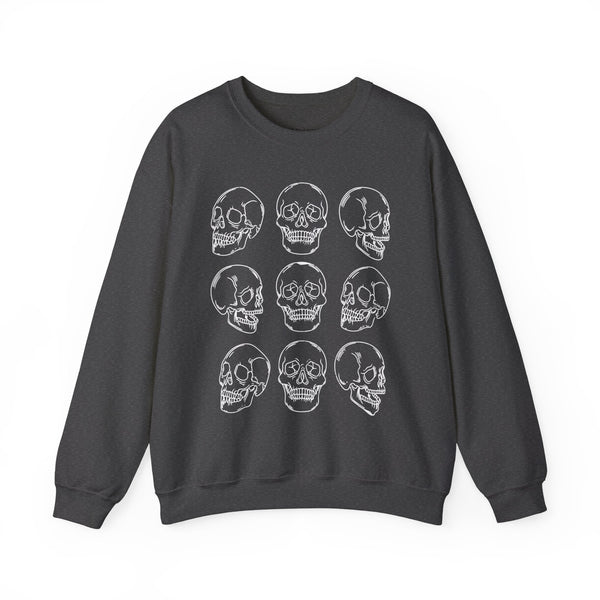 Skulls Halloween Edgy Grunge Unisex Heavy Blend Crewneck Sweatshirt