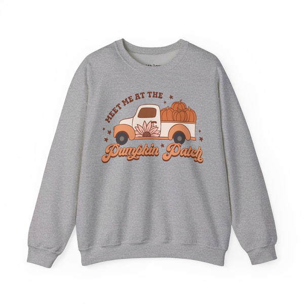 Meet Me at the Pumpkin Patch Fall Truck Unisex Heavy Blend Crewneck Sweatshirt