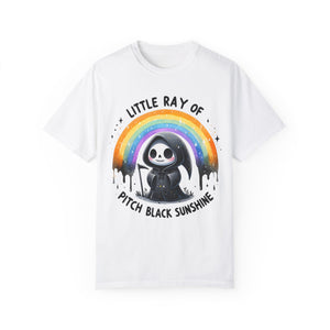 Little Ray of Pitch Black Sunshine Grim Reaper Comfort Colors Unisex Garment-Dyed T-shirt