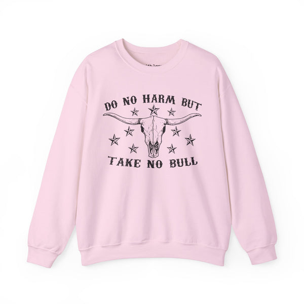 Do No Harm but Take No Bull Western Unisex Heavy Blend Crewneck Sweatshirt