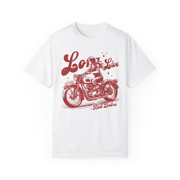 Long Live Rad Babes Motorcycle Feminist Comfort Colors Unisex Garment-Dyed T-shirt