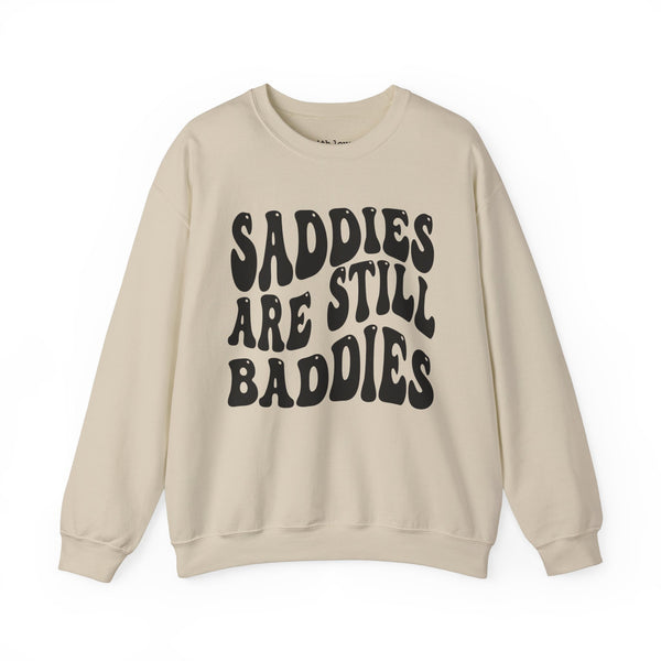 Saddies Are Still Baddies Mental Health Unisex Heavy Blend Crewneck Sweatshirt