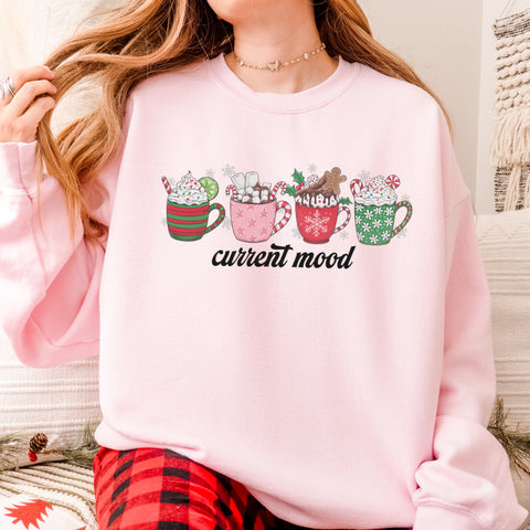 Current Mood Christmas Coffee Hot Cocoa Unisex Heavy Blend Crewneck Sweatshirt