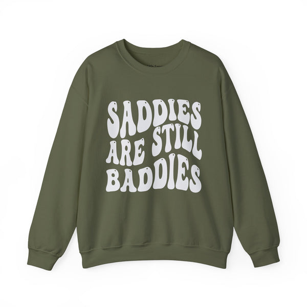 Saddies Are Still Baddies Mental Health Unisex Heavy Blend Crewneck Sweatshirt