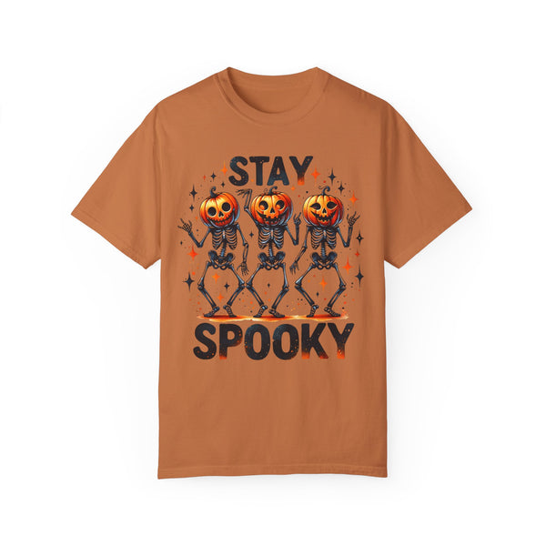 Stay Spooky Dancing Pumpkins Halloween Comfort Colors Unisex Garment-Dyed T-shirt