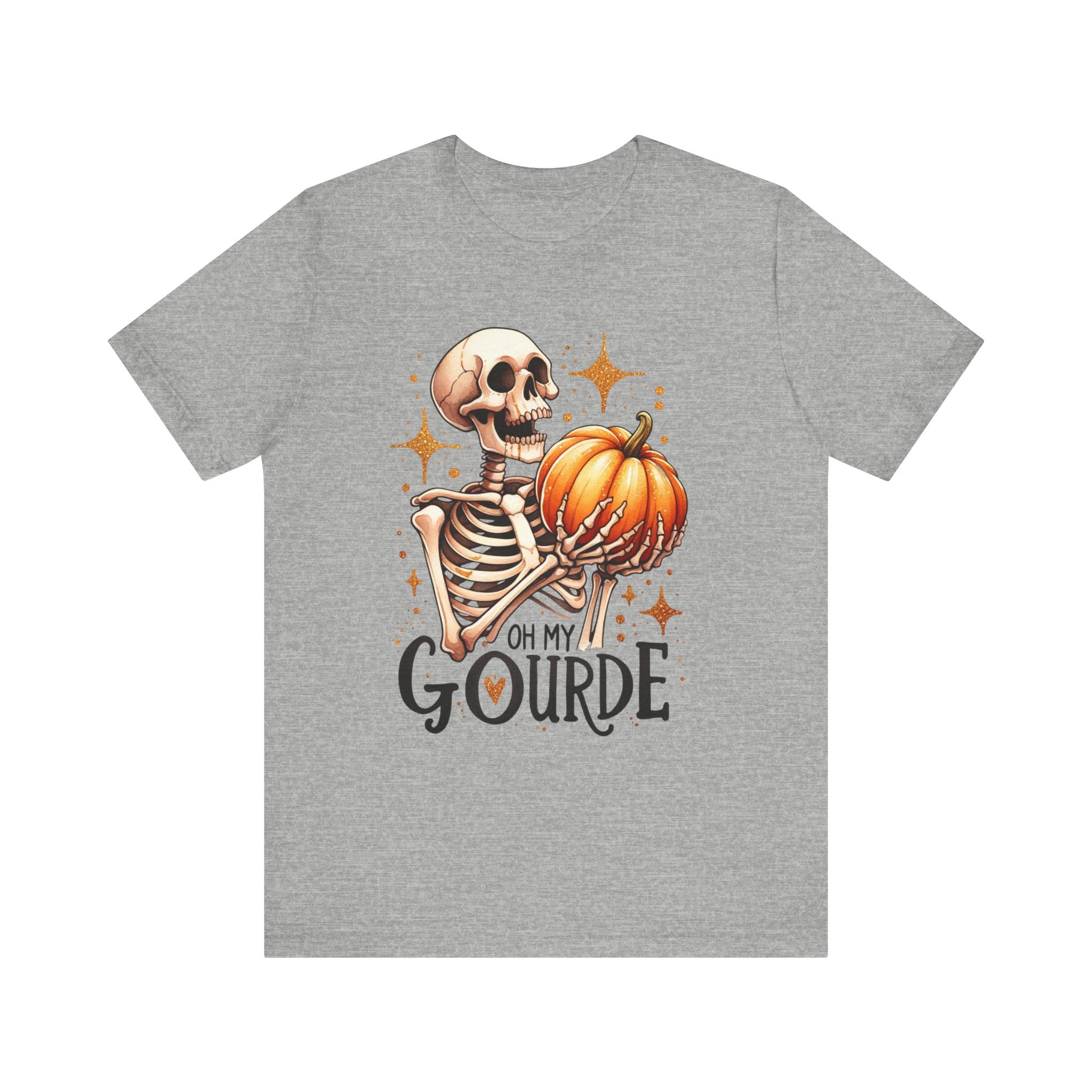 Oh My Gourd! Halloween Fall Pumpkin Skeleton Bella Canvas Unisex Jersey Short Sleeve Tee