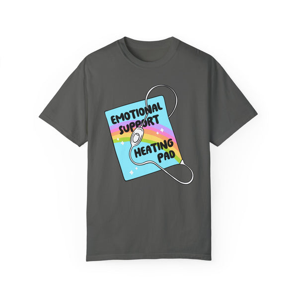 Emotional Support Heating Pad Mental Health Funny Tummy Hurts Comfort Colors Unisex Garment-Dyed T-shirt