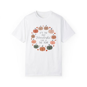 It’s the Most Wonderful Time of the Year Fall Pumpkins Comfort Colors Unisex Garment-Dyed T-shirt