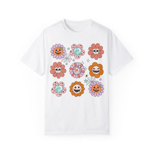 Halloween Flowers Oversized Comfort Colors Unisex Garment-Dyed T-shirt