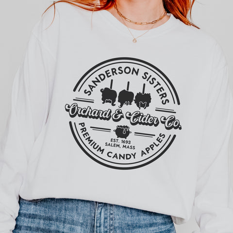 Sanderson Sisters Orchard and Co. Halloween Comfort Colors Unisex Garment-dyed Long Sleeve T-Shirt