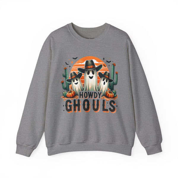 Howdy Ghouls Western Halloween Unisex Heavy Blend Crewneck Sweatshirt