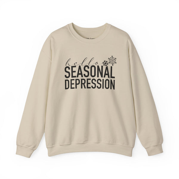 Hello Seasonal Depression Winter Mental Health Unisex Heavy Blend Crewneck Sweatshirt