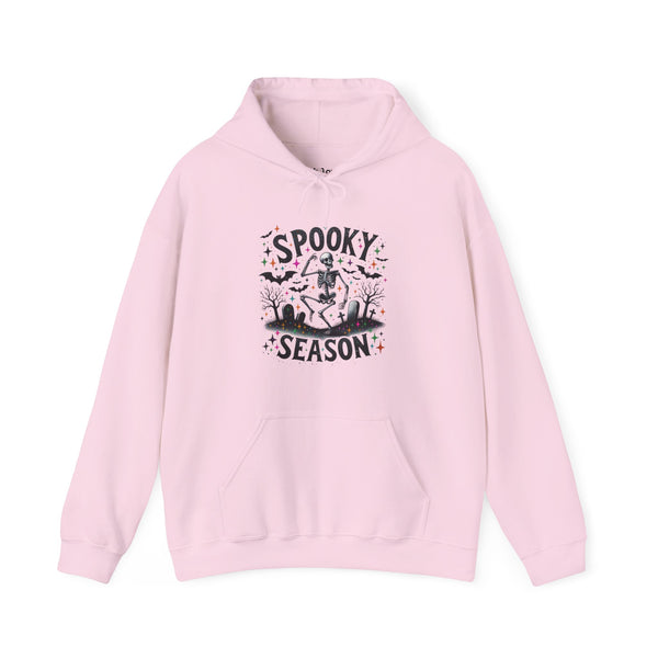 Spooky Season Dancing Skeleton Graveyard Halloween Unisex Heavy Blend Hooded Sweatshirt