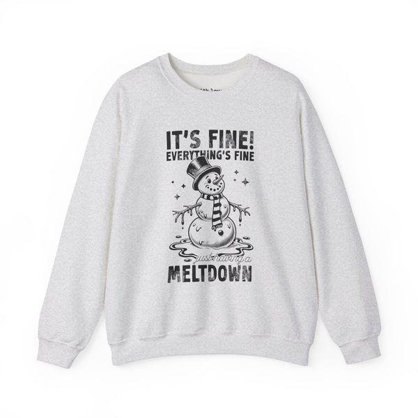 Just Having a Meltdown Snowman Unisex Heavy Blend Crewneck Sweatshirt