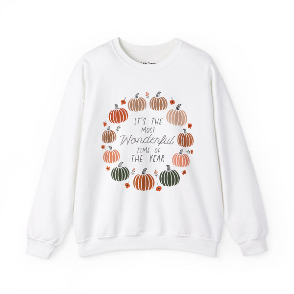 It’s the Most Wonderful Time of the Year Fall Pumpkins Unisex Heavy Blend Crewneck Sweatshirt