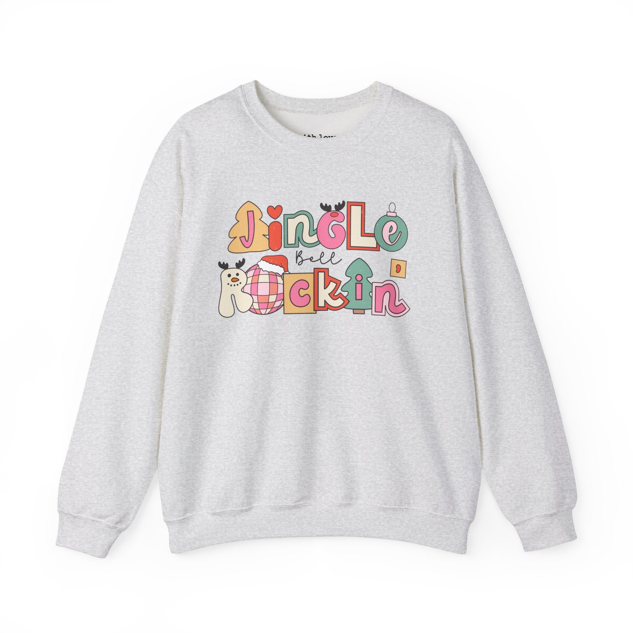 Jingle Bell Rockin Retro Christmas Unisex Heavy Blend Crewneck Sweatshirt