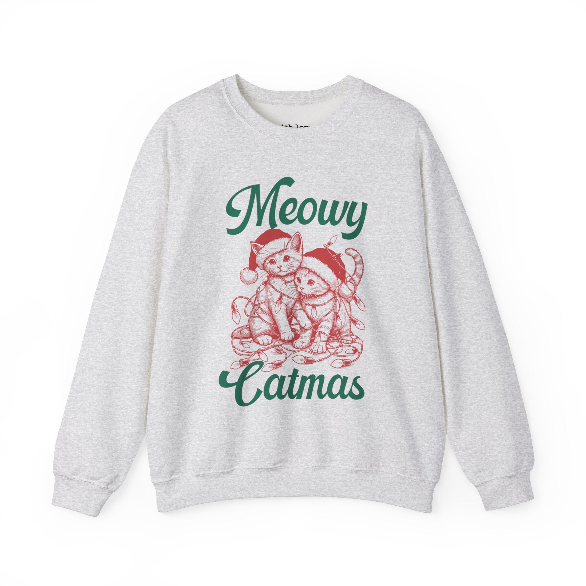 Meowy Catmas Christmas Unisex Heavy Blend Crewneck Sweatshirt