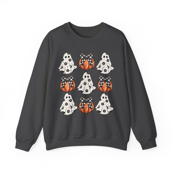 Ghosts and Pumpkins Halloween Unisex Heavy Blend Crewneck Sweatshirt