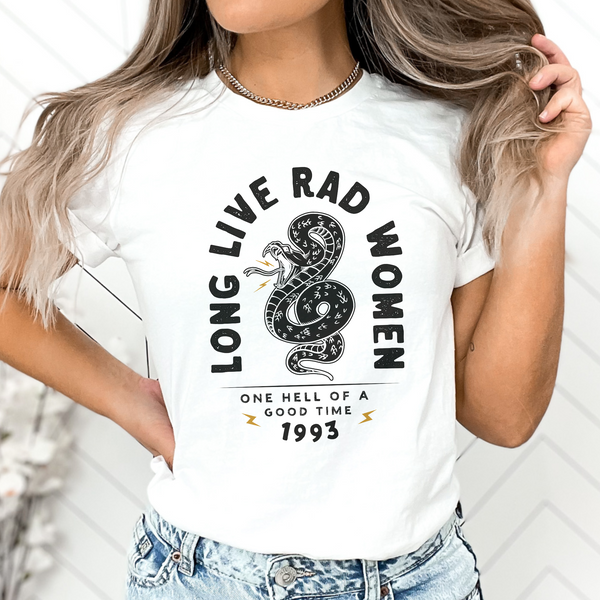 Long Live Rad Women Snake Bella Canvas Unisex Short Sleeve Tee