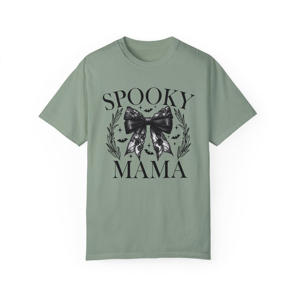 Spooky Mama Bow Halloween Comfort Colors Unisex Garment-Dyed T-shirt