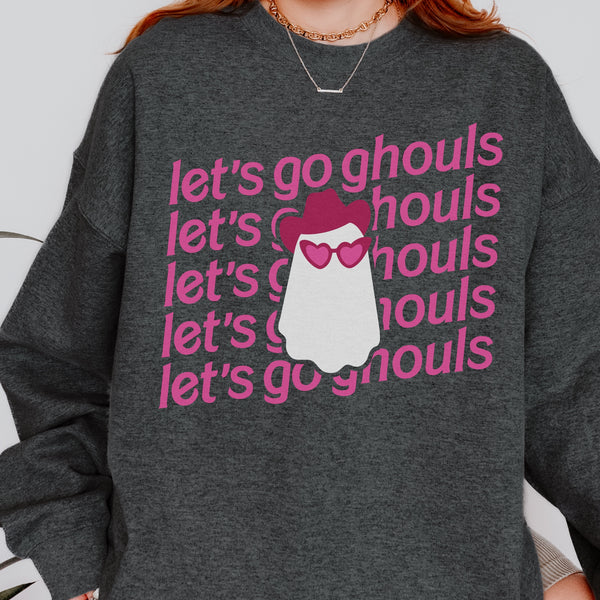 Let’s Go Ghouls Cowgirl Ghost Halloween Unisex Heavy Blend Crewneck Sweatshirt