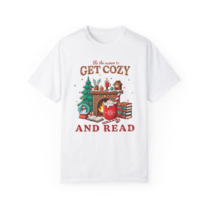 Tis the Season to Get Cozy and Read Christmas Comfort Colors Unisex Garment-Dyed T-shirt