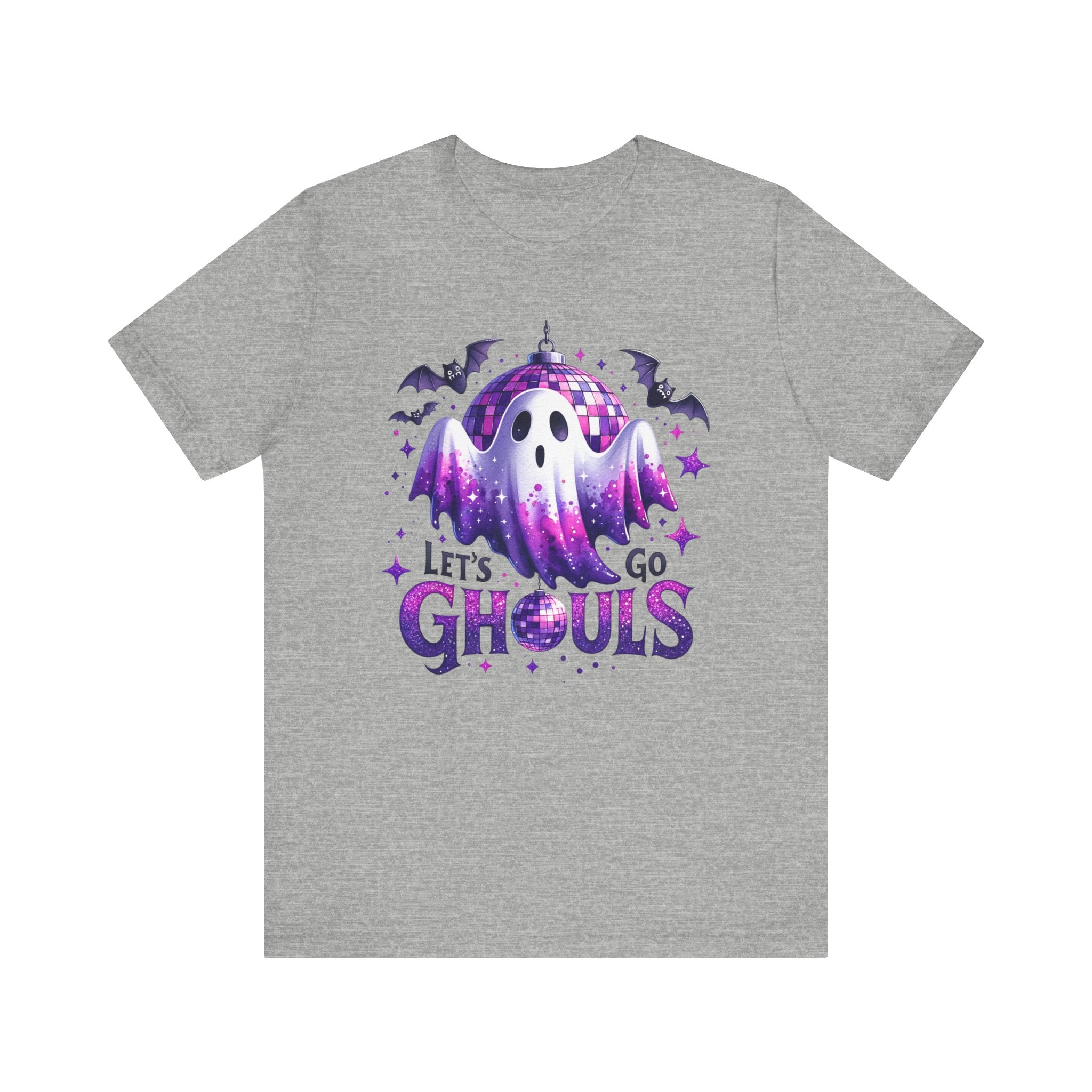 Let’s Go Ghouls Disco Ghost Halloween Bella Canvas Unisex Jersey Short Sleeve Tee