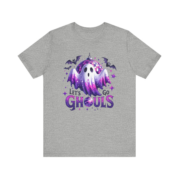 Let’s Go Ghouls Disco Ghost Halloween Bella Canvas Unisex Jersey Short Sleeve Tee