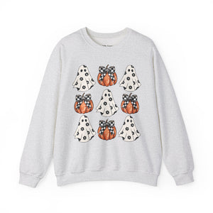 Ghosts and Pumpkins Halloween Unisex Heavy Blend Crewneck Sweatshirt