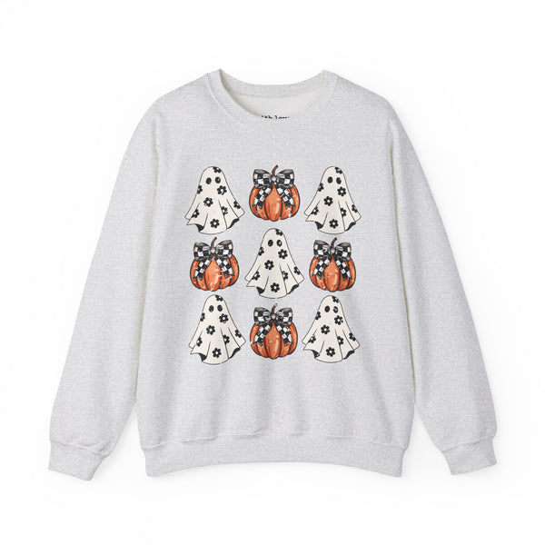 Ghosts and Pumpkins Halloween Unisex Heavy Blend Crewneck Sweatshirt