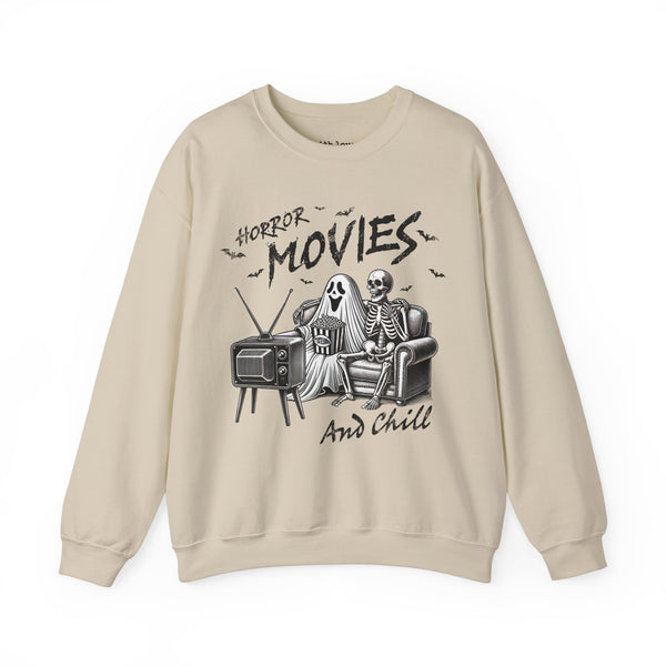 Horror Movies and Chill Halloween Unisex Heavy Blend Crewneck Sweatshirt