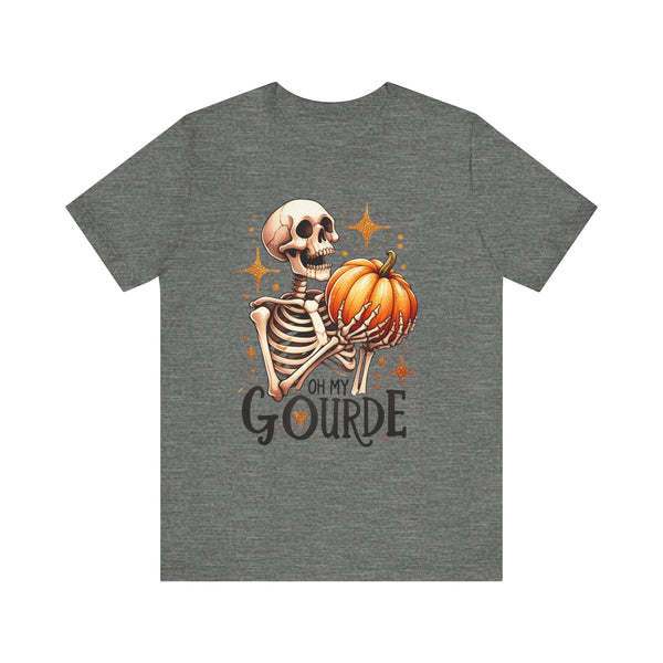 Oh My Gourd! Halloween Fall Pumpkin Skeleton Bella Canvas Unisex Jersey Short Sleeve Tee