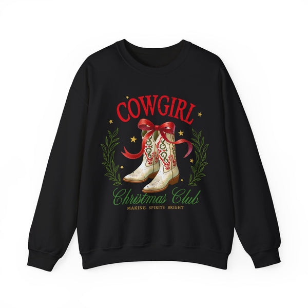 Cowgirl Christmas Club Western Unisex Heavy Blend Crewneck Sweatshirt