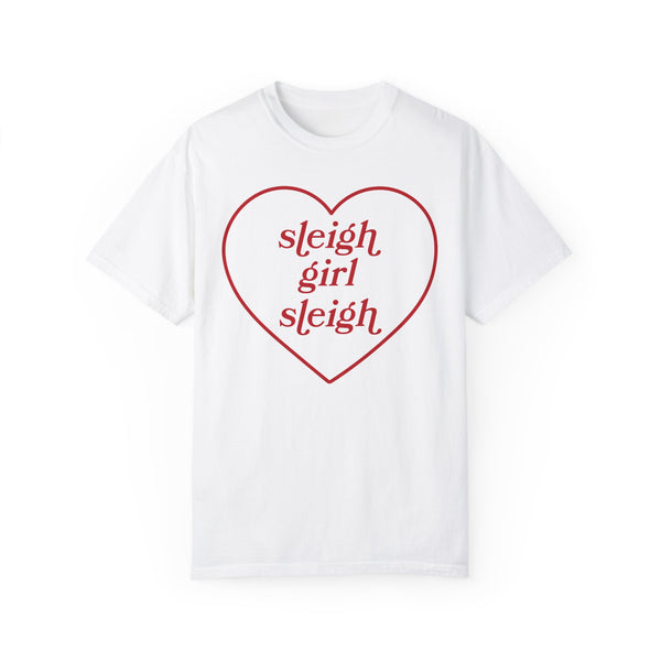 Sleigh Girl Sleigh Christmas Heart Comfort Colors Unisex Garment-Dyed T-shirt