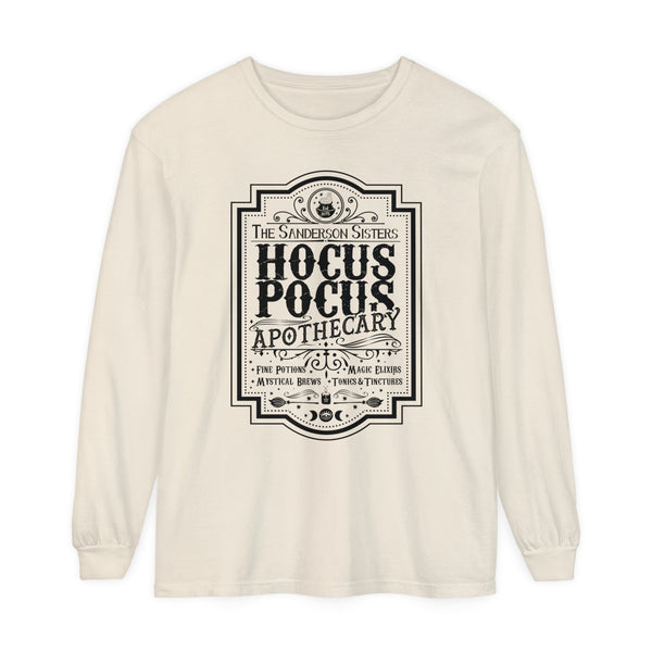 Hocus Pocus Apothecary Halloween Comfort Colors Unisex Garment-dyed Long Sleeve T-Shirt