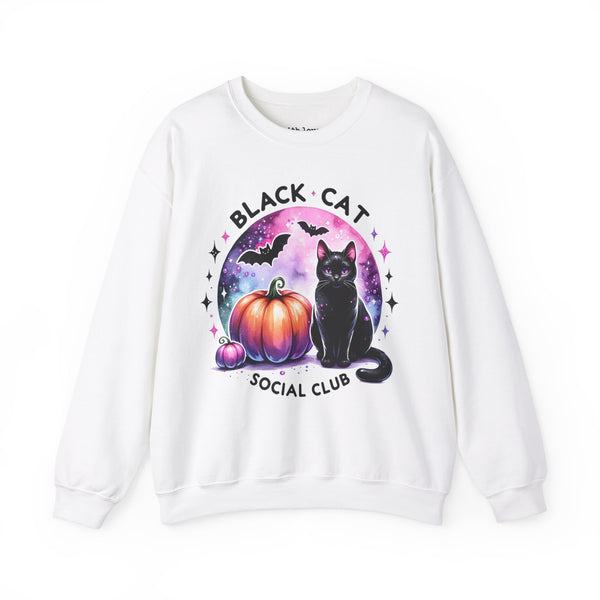 Black Cat Social Club Halloween Unisex Heavy Blend Crewneck Sweatshirt