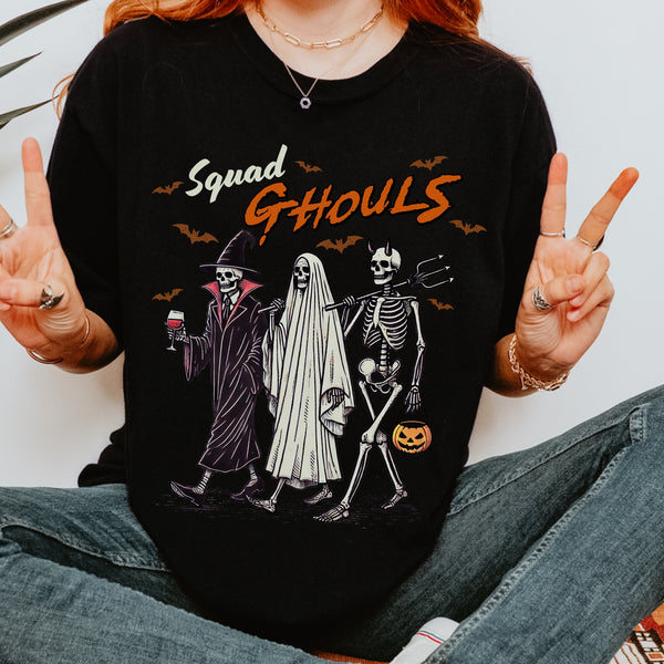 Squad Ghouls Halloween Comfort Colors Unisex Garment-Dyed T-shirt