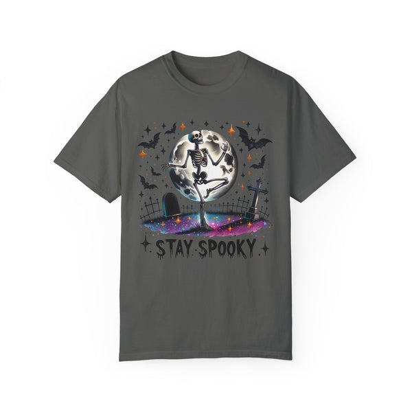 Stay Spooky Skeleton Halloween Graveyard Comfort Colors Unisex Garment-Dyed T-shirt