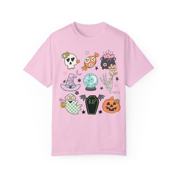 Halloween Things Pumpkin Skull Comfort Colors Unisex Garment-Dyed T-shirt