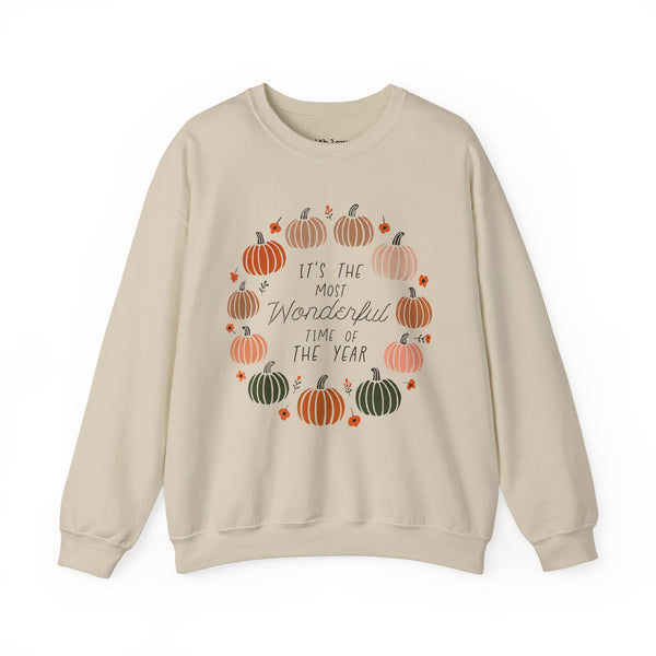 It’s the Most Wonderful Time of the Year Fall Pumpkins Unisex Heavy Blend Crewneck Sweatshirt