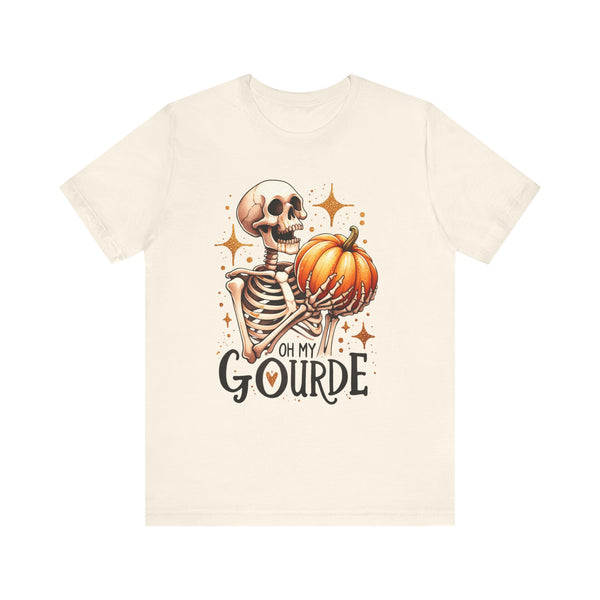 Oh My Gourd! Halloween Fall Pumpkin Skeleton Bella Canvas Unisex Jersey Short Sleeve Tee