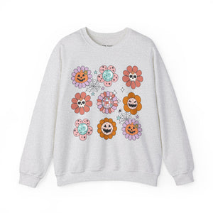 Halloween Flowers Unisex Heavy Blend Crewneck Sweatshirt